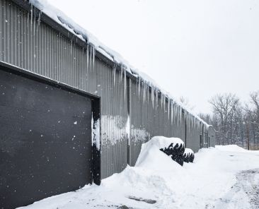 Winter weather door entry.