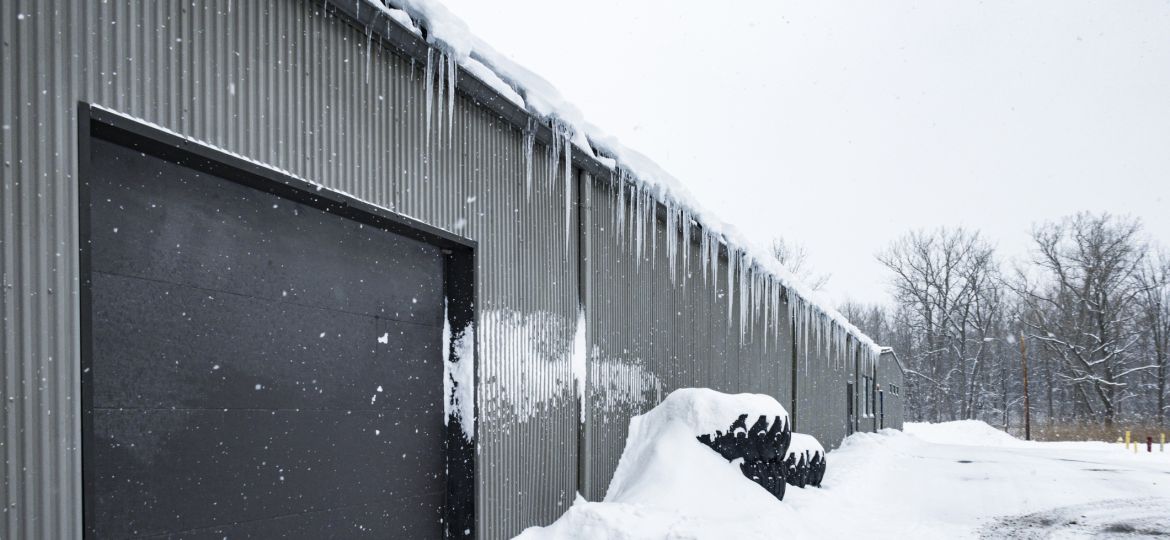 Winter weather door entry.